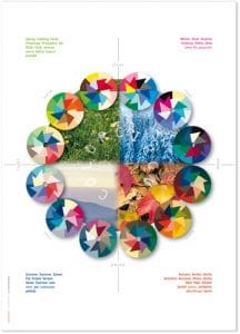 poster-4 seizoenen en 3 kleurmerken